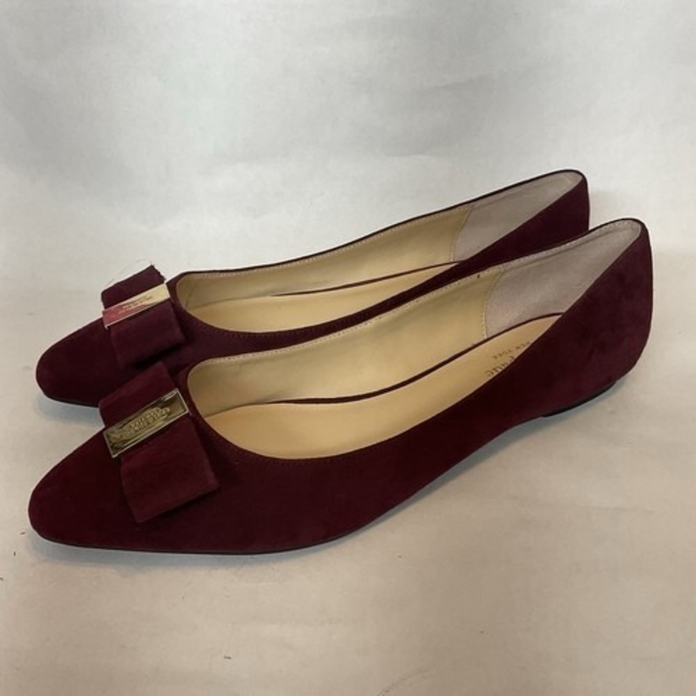 NWOB Kate Spade New York Norah Burgundy Velvet Ballet Flats Women 10 China